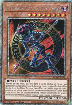 yugioh Dark Magician of Chaos RA03-EN133 PLATINUM SECRET RARE GERMAN - Image 2