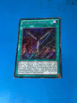 YUGIOH Secret Rare Legend Of Heart DRLG-EN006 1st Edition PLAYED - Image 9