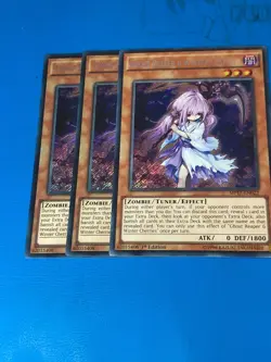 YUGIOH 3x Secret Rare Ghost Reaper & Winter Cherries MP17-EN022 - Image 1