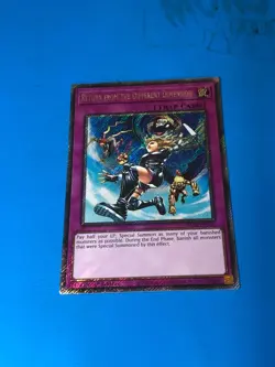 YUGIOH Platinum Secret Rare Return From The Different Dimension RA03-EN140 1st - Image 1