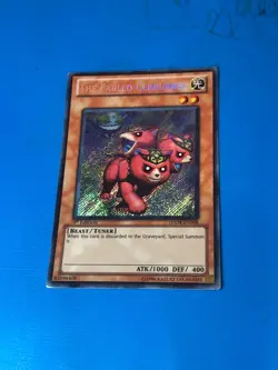 YUGIOH Secret Rare The Fabled Cerburrel HA04-EN008 Mixed Edition PLAYED - Image 1