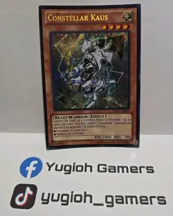YUGIOH CONSTELLAR KAUS HA07 SECRET 1ST EDITION LIGHT PLAYED - Image 2