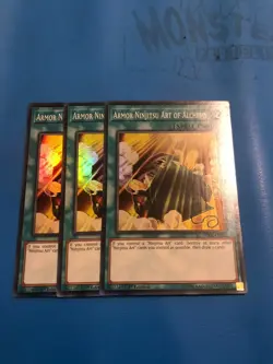 YUGIOH 3x Super Rare Armor Ninjitsu Art Of Alchemy SHVA-EN027 1st Edition - Image 1