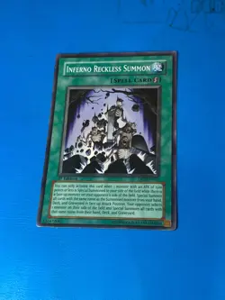 YUGIOH Super Rare Inferno Reckless Summon DP2-EN025 1st Edition PLAYED - Image 9