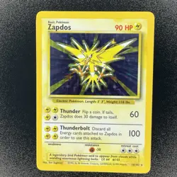 ðŸ”¥ Zapdos 16/102 ðŸ”¥ Original Holo Rare Base Set Pokemon Card 1999 WOTC TCG  - Image 3