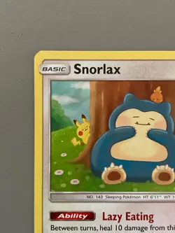 Pokemon Holo Rare Snorlax 158/214 SM Unbroken Bonds Card NM near mint - Image 2