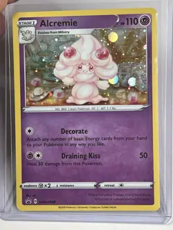 Alcremie SWSH058 Sword & Shield Ultra Rare Cosmos Holo Promo Pokemon Card - Image 1