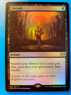 MTG 1x FOIL Entomb # 82 Dominaria Remastered Magic the Gathering Card x1 NM - Image 1