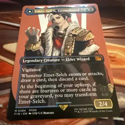 Magic MTG Final Fantasy Emet-Selch, Unsundered #394 *NON-FOIL* Borderless Mythic - Image 1