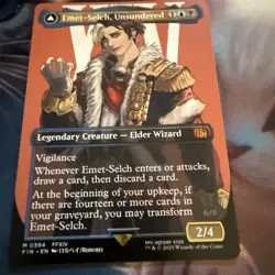 Magic MTG Final Fantasy Emet-Selch, Unsundered #394 *NON-FOIL* Borderless Mythic - Image 1