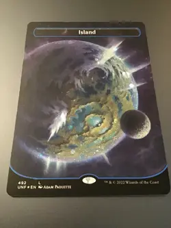 MTG Unfinity #492 Island Galaxy Foil NM - Image 1