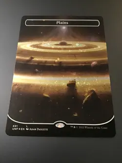MTG Unfinity #491 Plains Galaxy Foil NM - Image 1