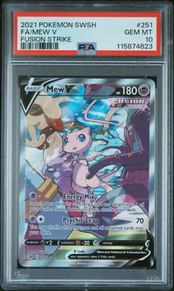 PSA 10 Mew V #251 SWSH Fusion Strike 2021 Pokemon GEM MINT - Image 1