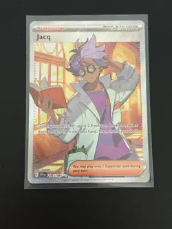 Pokemon TCG Jacq 236/198 Scarlet & Violet Full Art Ultra Rare Holo LP/MINT - Image 1