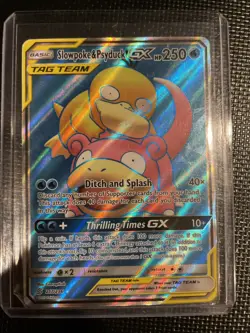 Slowpoke & Psyduck GX Alternate Full Art Holo Pokemon Trading Card - Image 1