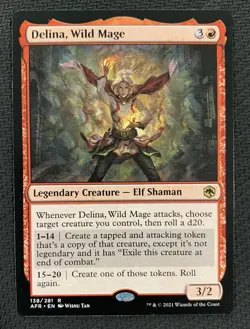 Magic Delina, Wild Mage Adventures in the Forgotten Realms MtG Rare - Image 1