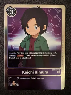 Digimon Card Game Koichi Kimura BT7-091 Rare NM - Image 1