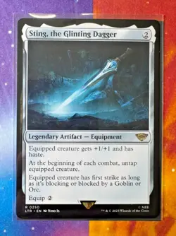 Sting, the Glinting Dagger  MTG LotR Legendary Equipment  Universes Beyond - Image 1