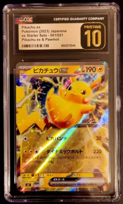 Pikachu EX 001/021 Pawmote Starter Set CGC PRISTINE 10 Japanese Pokemon Card - Image 1