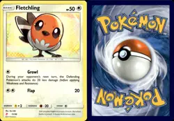 2017 Pokemon Sun and Moon Trainer Kit Fletchling Card 11/30 NM - Image 1