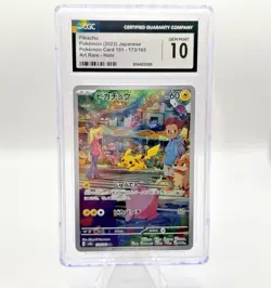 Pikachu 173/165 Sv2a: Pokemon Card 151 Art Rare Holo (Japanese) CGC Gem Mint 10 - Image 1