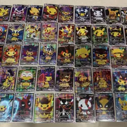 Pokemon Pikachu Cosplay Custom Art Set Of 55 Cards Holo Near Mint - Image 3