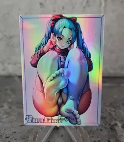 Bulma Trading Card Waifu Goddess Story Anime Girl Holo Card Manga Full - Image 3