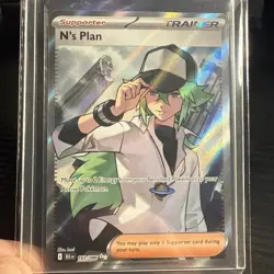 N's Plan 163/086 Full Art Black Bolt EN Pokemon Card Near Mint Trainer Silver ⭐️ - Image 1