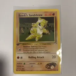 BROCK’S SANDSHREW - Gym Heroes Set - 71/132 - Common - Pokemon Card - NM - Image 3