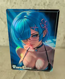 Rem Zero Trading Card Waifu Goddess Story Anime Girl Holo Card Manga Full Art - Image 1