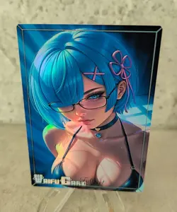 Rem Zero Trading Card Waifu Goddess Story Anime Girl Holo Card Manga Full Art - Image 3