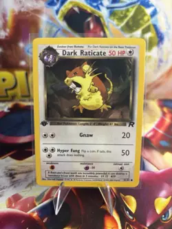 Dark Raticate 1st Edition 51/82 Team Rocket Pokemon Card Common - Image 4