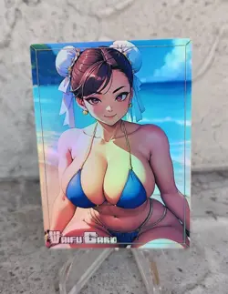 Chun li Trading Card Waifu Goddess Story Anime Girl Holo Card Manga Full - Image 1