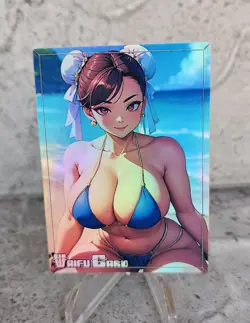 Chun li Trading Card Waifu Goddess Story Anime Girl Holo Card Manga Full - Image 3