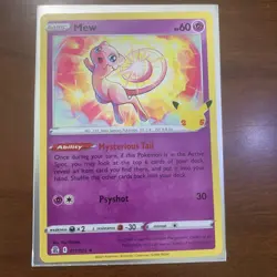Mew 011/025 Pokemon Celebrations 25th Anniversary Holo Rare Card NM Mint - Image 3