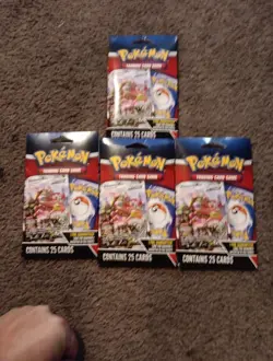 Pokemon TCG  Pack with 1 Foil Card Guaranteed - New/Sealed - Lot of 4 - Image 1