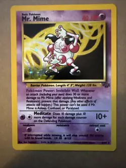 Mr. Mime Holo Jungle 6/64 WOTC Pokemon Card TCG Unlimited Vintage Rare ✨ - Image 1