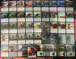 MTG - 60 CARD MONO GREEN ELEPHANT FIGHT DECK - GIGANTOSAURUS, PRIMAL MIGHT -RAMP - Image 1
