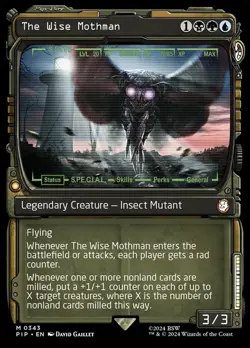1x The Wise Mothman - Showcase NM-Mint, English Universes Beyond: Fallout MTG Ma - Image 1
