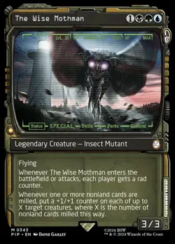 1x The Wise Mothman - Showcase NM-Mint, English Universes Beyond: Fallout MTG Ma - Image 2