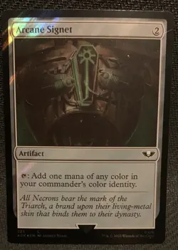 MTG - 1x Arcane Signet Necron (#228)  - Surge Foil Warhammer 40,000 NM - Image 1