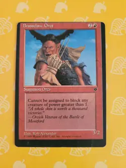 MTG Brassclaw Orcs Fallen Empires 49c Common Miscut Error Misprint - Image 3