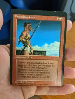 Brassclaw orks mtg fallen empires miscut error misprint - Image 2