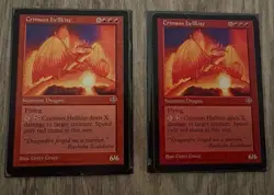 MtG Crimson Hellkite X2 Mirage - Image 1