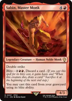 Foil - Sabin, Master Monk (Surge Foil) - 57 / NM / English MTG - Image 2