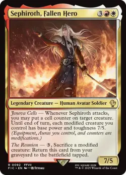 Foil - Sephiroth, Fallen Hero (Surge Foil) - 92 / NM / English MTG - Image 2