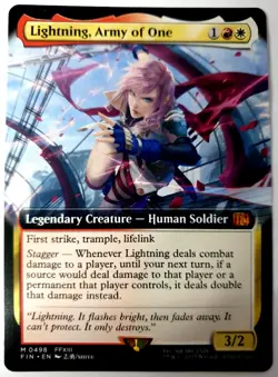 MTG Final Fantasy - Lightning, Army of One - Extended Mythic - 0498 NM - Image 1