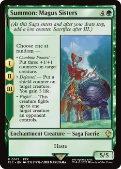 Foil - Summon: Magus Sisters (Surge Foil) - 71 / NM / English MTG - Image 2