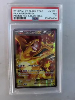 2016 PokÃ©mon XY Black Star Charizard EX Promo Card PSA 7 #XY121 - Image 1