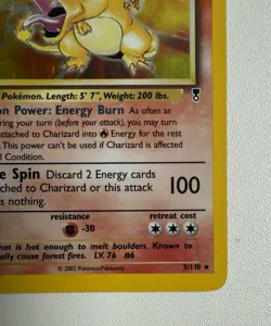 Charizard Legendary Collection 3/110 Holo Rare Pokemon TCG Card English - Image 5
